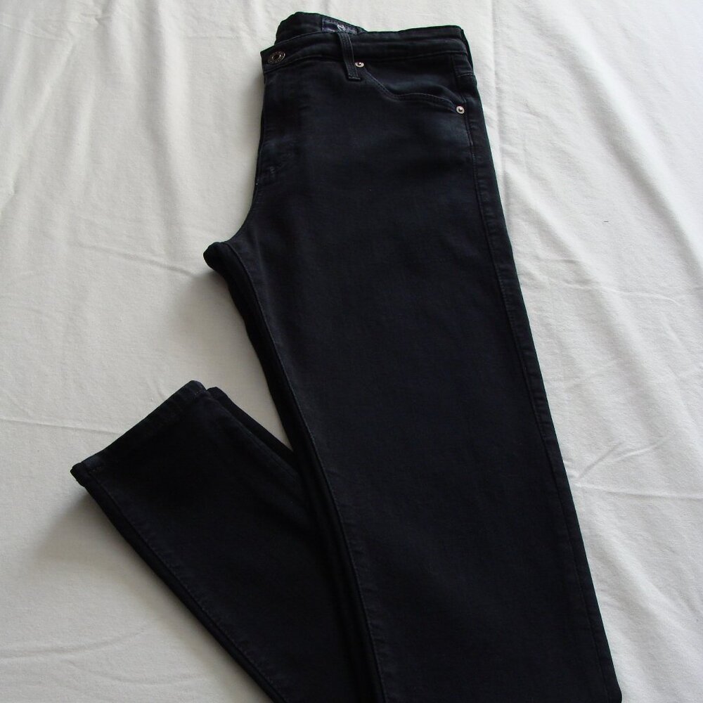 AG ADRIANO GOLDSCMIED Black Wash "FARRAH SKINNY Hi Rise" Jeans Sz 28